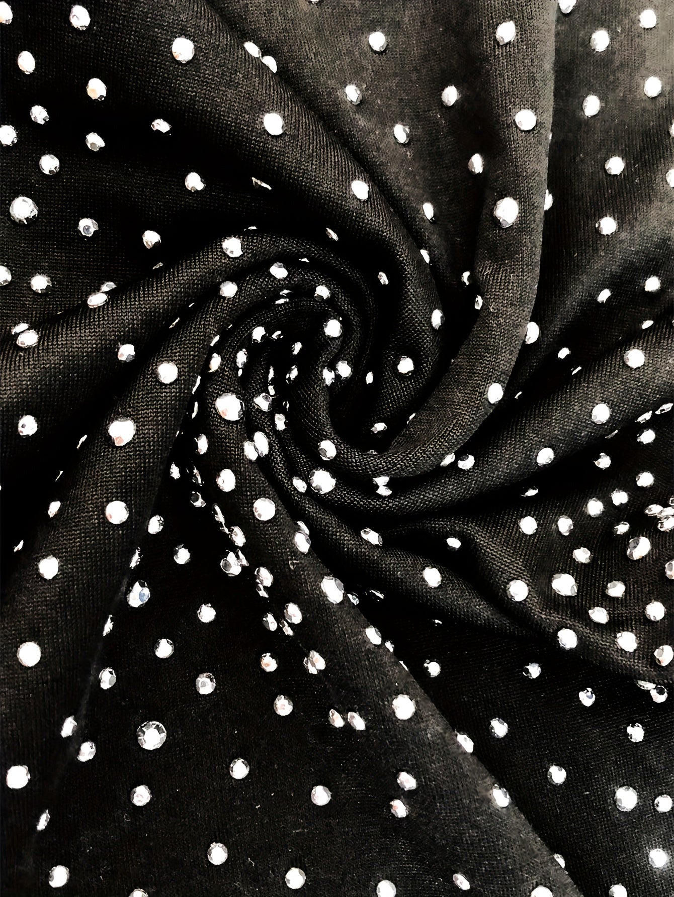 Glitzy Y2K Halter Dress with Sparkling Rhinestones - Alluring Cut Out Detail, Seductive Style - Perfect for Nightclub Parties & Special Events - Womens Fashion Clothing