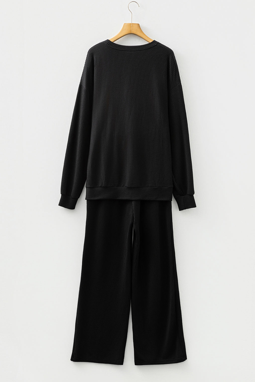 Fiery Red JOLLY Corded Long Sleeve Top and Pockets Pants Set